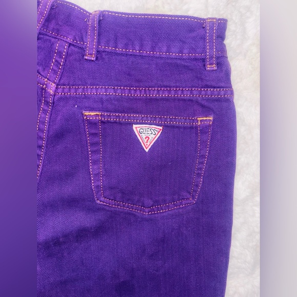Vintage GUESS Ultra High Rise Mom Purple Jeans Georges Marciano Size: 28 - Picture 4 of 6
